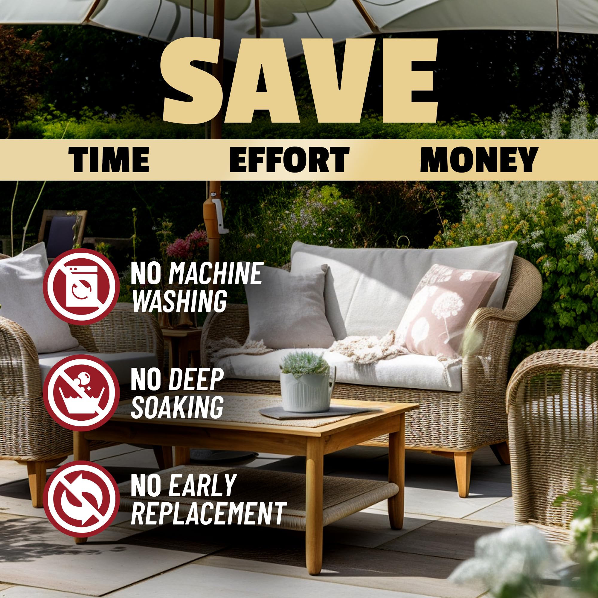 FORTIVO Patio Furniture Cleaner for Outdoor Cushions — product photo