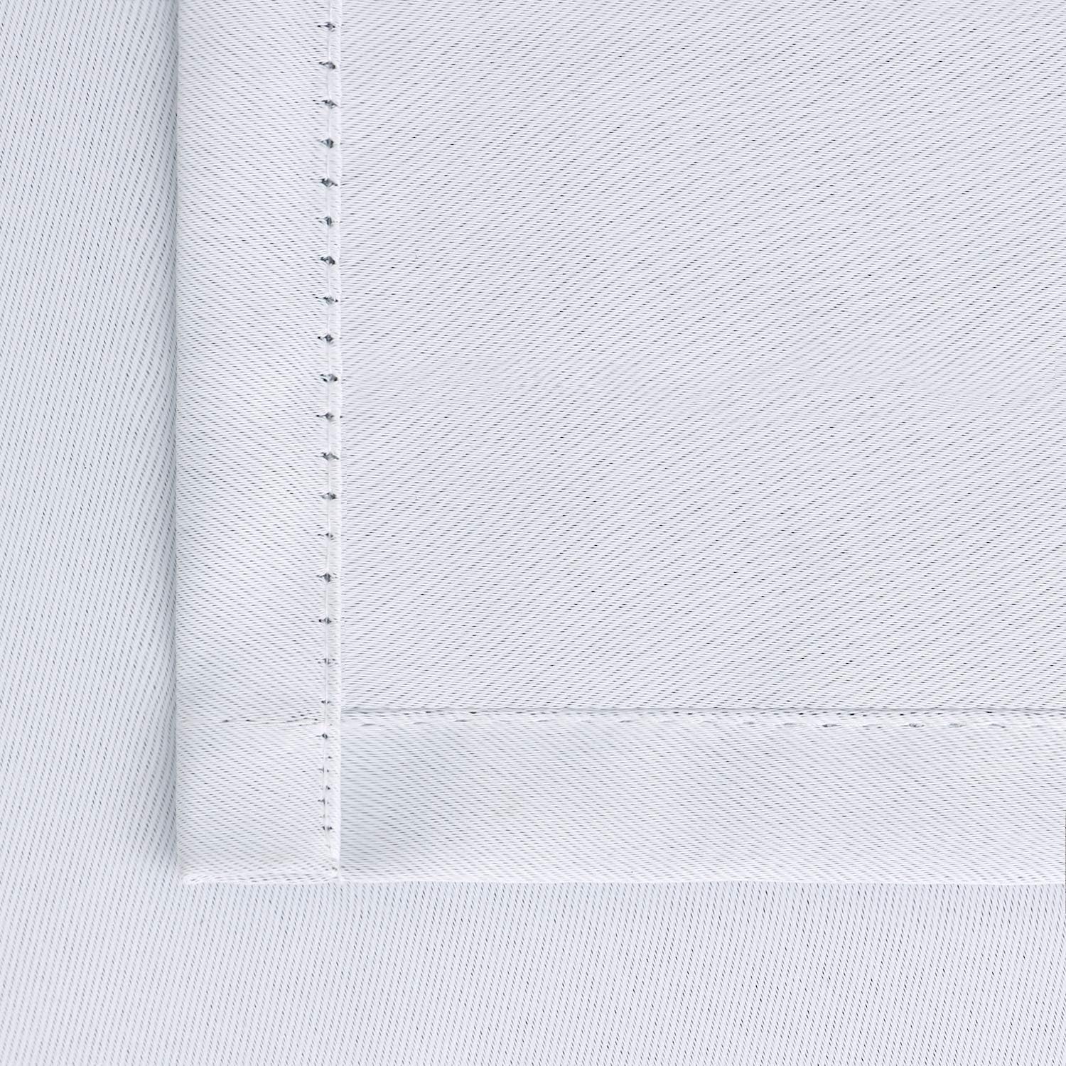 BGment Room Darkening Curtains 45 Inch Length - Rod Pocket Short Window Drapes for Bedroom Living Room Window, Greyish White, 42 x 45 Inch, 2 Panels Set