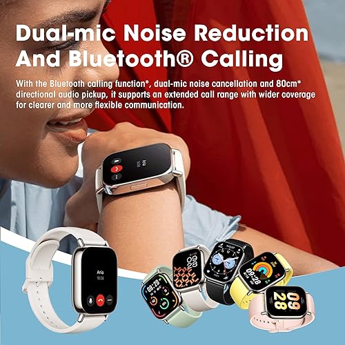 Miniatura 7 de Xiaomi Redmi 5 Lite - Reloj inteligente, reloj de contador de pasos para mujeres y hombres con pantalla LCD grande de 2 pulgadas, 140 modos Oro