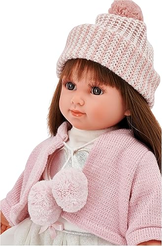 Miniatura 2 de 1053528 Muñeca Sara con pelo moreno y ojos marrones, muñeca de moda con cuerpo suave, incluye traje de moda, 13.8 in