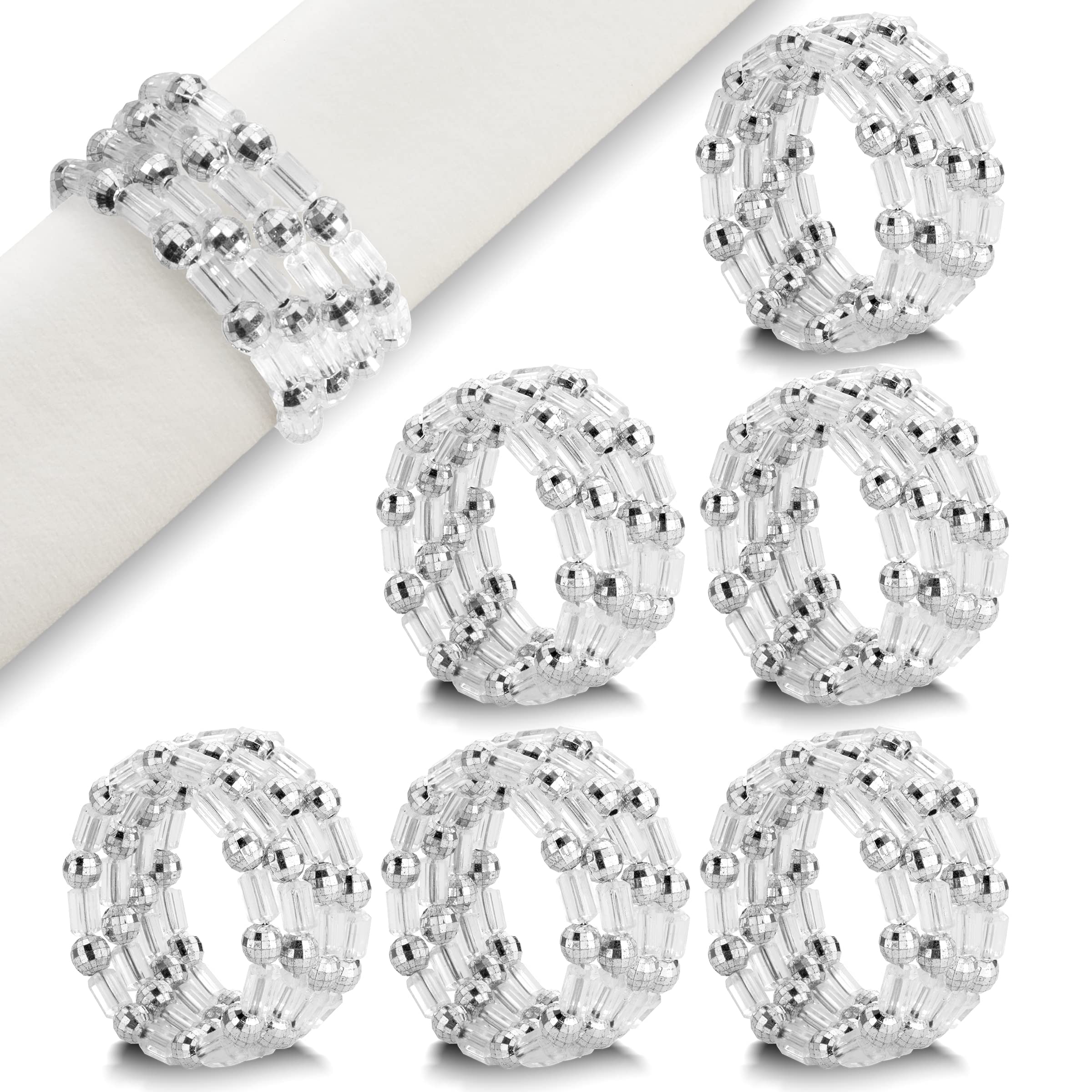 Elegant Beaded Napkin Rings Set Of Napkin Holders Tablesetting