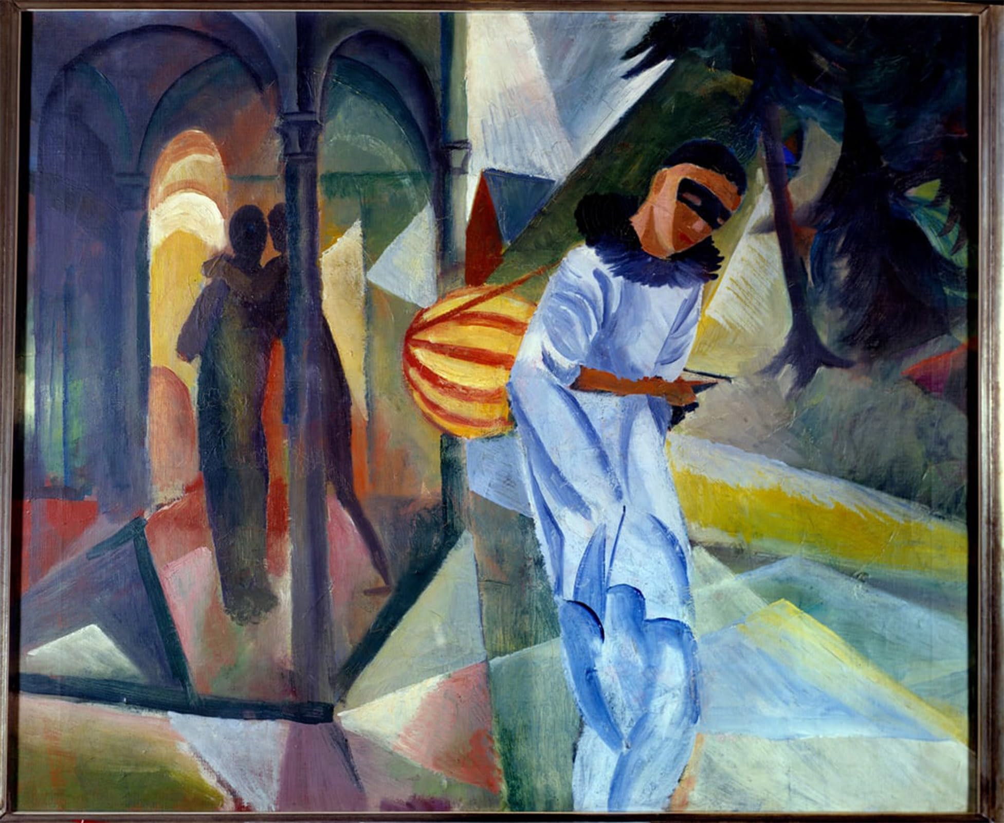 SERENDIPITP Aesthetic Poster Photo Wall Print Retro Picture Pierrot Gemälde by August Macke Modern Wall Artwork for Home Decor 60x90cm
