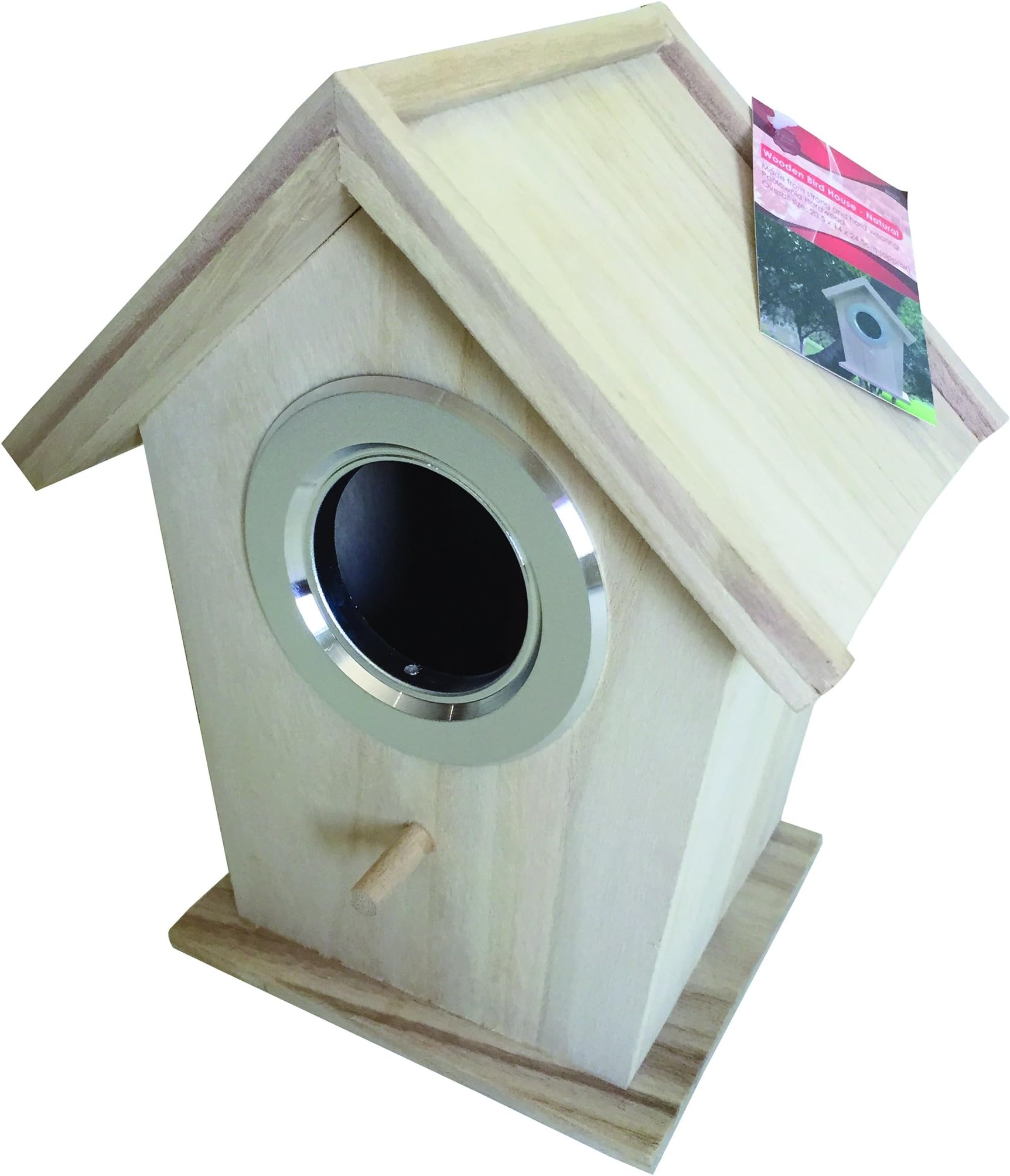 Redwood Leisure BB-BH321 Natural Bird House, Wood, 20x24x0.31 cm