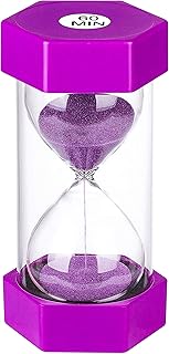 SuLiao Sand Timer 60 Minute Hourglass,Giant Purple Sand Clock,Reloj De Arena,Plastic Sand Watch 1 Hour Glass Colorful Sandglass Timer for Kids, Games, Classroom, Kitchen, Decor