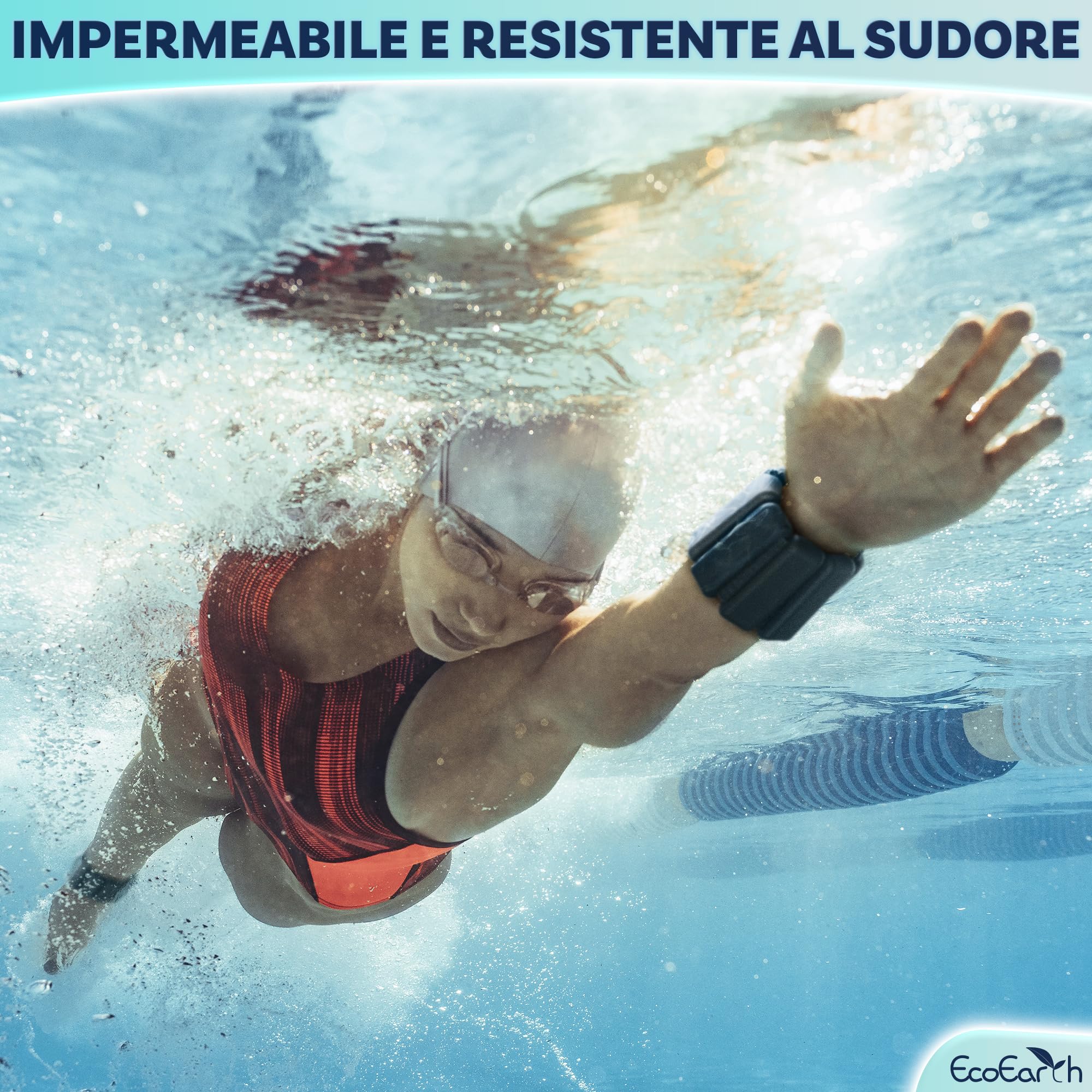 Pesi per caviglie e polsi - Fasce da allenamento regolabili per uomo e donna - Set di 2 - Da usare per mani, braccia, gambe - Braccialetti con pesi indossabili per il fitness