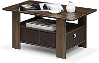 Vista 10 de Furinno Andrey - Mesa de café con cajón, color roble francés gris/negro