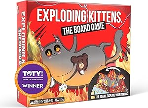 Exploding Kittens: The Board Game - The Action Packed Party Game to Celebrate 10th Birthday - 2-6 Players Aged 7+ - Great for Adults, Teens, Collectors, Kids