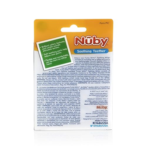 Miniatura 3 de Nuby Funky Mitts - Manoplas de dentición mariposa