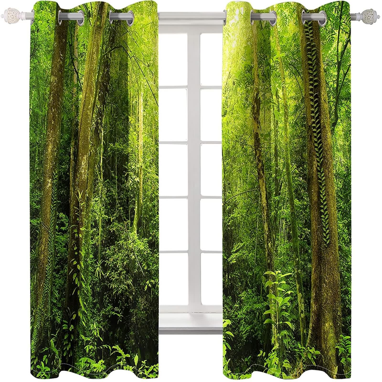 Tende oscuranti per soggiorno e soggiorno, in poliestere, set da 2 pezzi, 96 x 138 cm (larghezza x altezza)