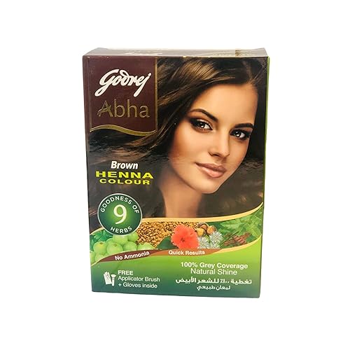 Godrej Abha Brown Henna Colour - 100% cobertura gris