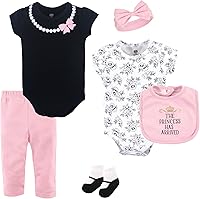 Hudson Baby Unisex 100% Cotton Layette Set - Soft Mix & Match Newborn Outfits Essentials