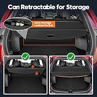 Vista 123 de Powerty Cubierta de Carga para Accesorios Kia Sportage 2023-2025 2026, Textura de Lona Cubierta Retráctil para Maletero Trasero de Carga de Equipaje