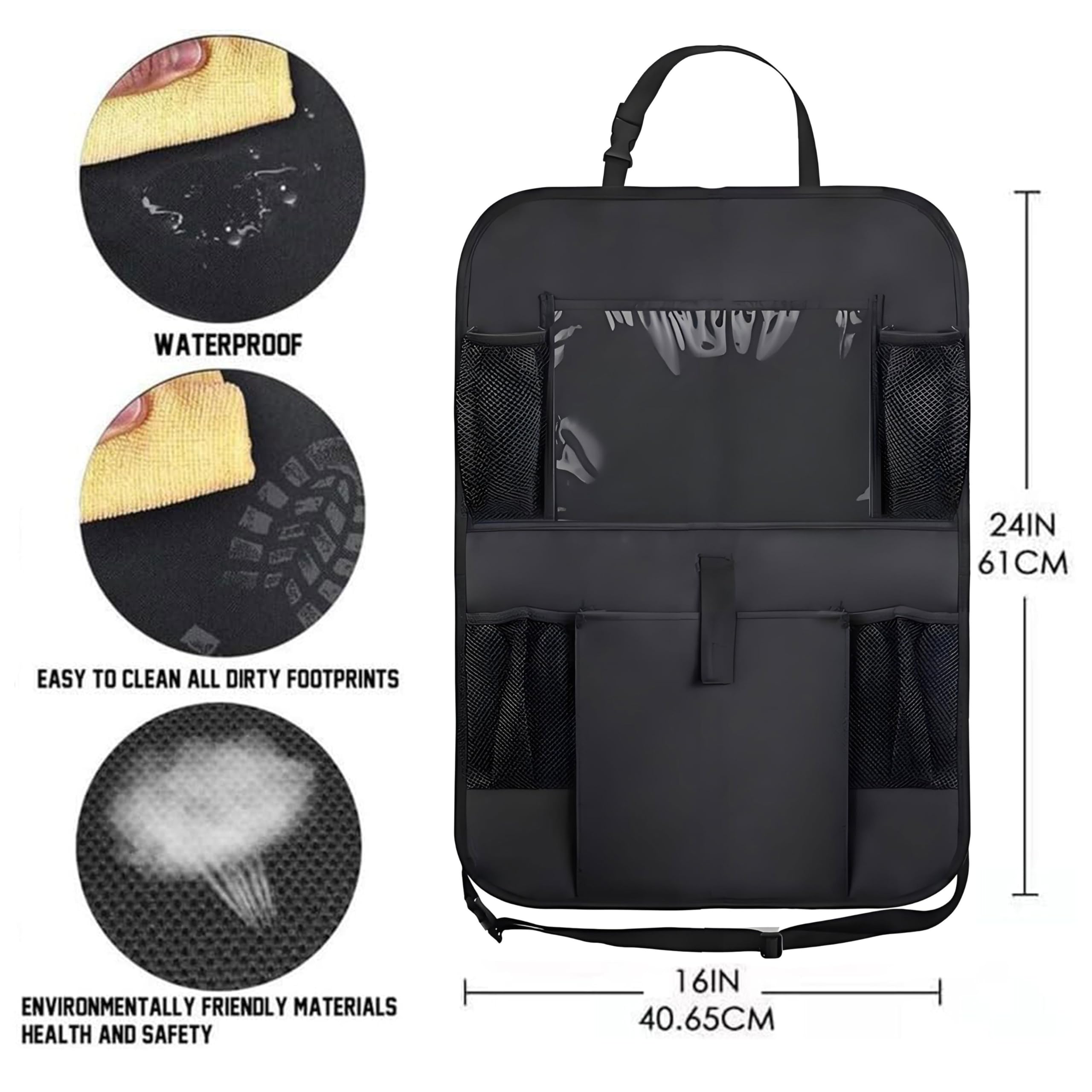 2 Pezzi Organizer Sedile Auto per Peugeot 807 Protezione Sedile Portaoggetti Auto Supporto Tablet Touch Screen Impermeabile Bambini Viaggio