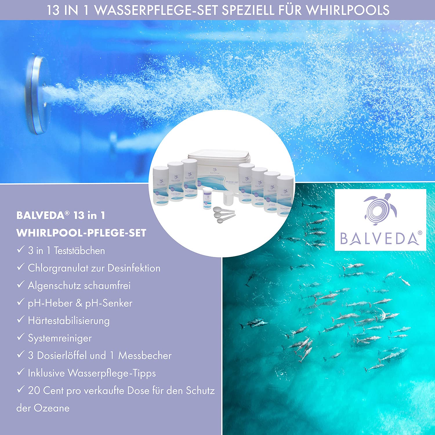 BALVEDA 13tlg. Wasserpflege-Set für den Whirlpool