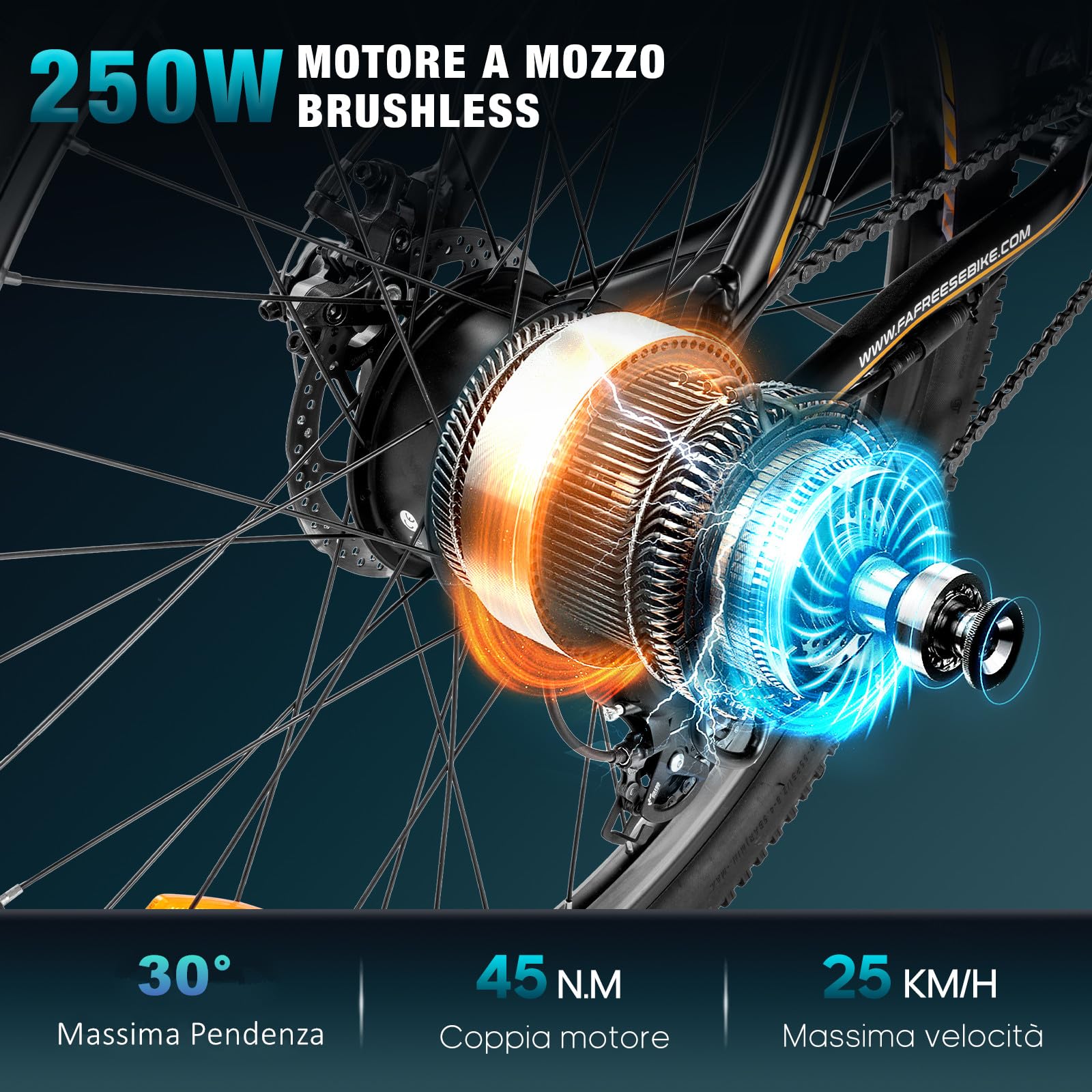 Fafrees Bici Elettrica Uomo Donna, 36V 14.5Ah Bicicletta Elettrica 27.5 Pollici, 250W Ebike MTB con 21 Velocità, Pedalata Assistita 100KM, F28 MT 2024 Nero