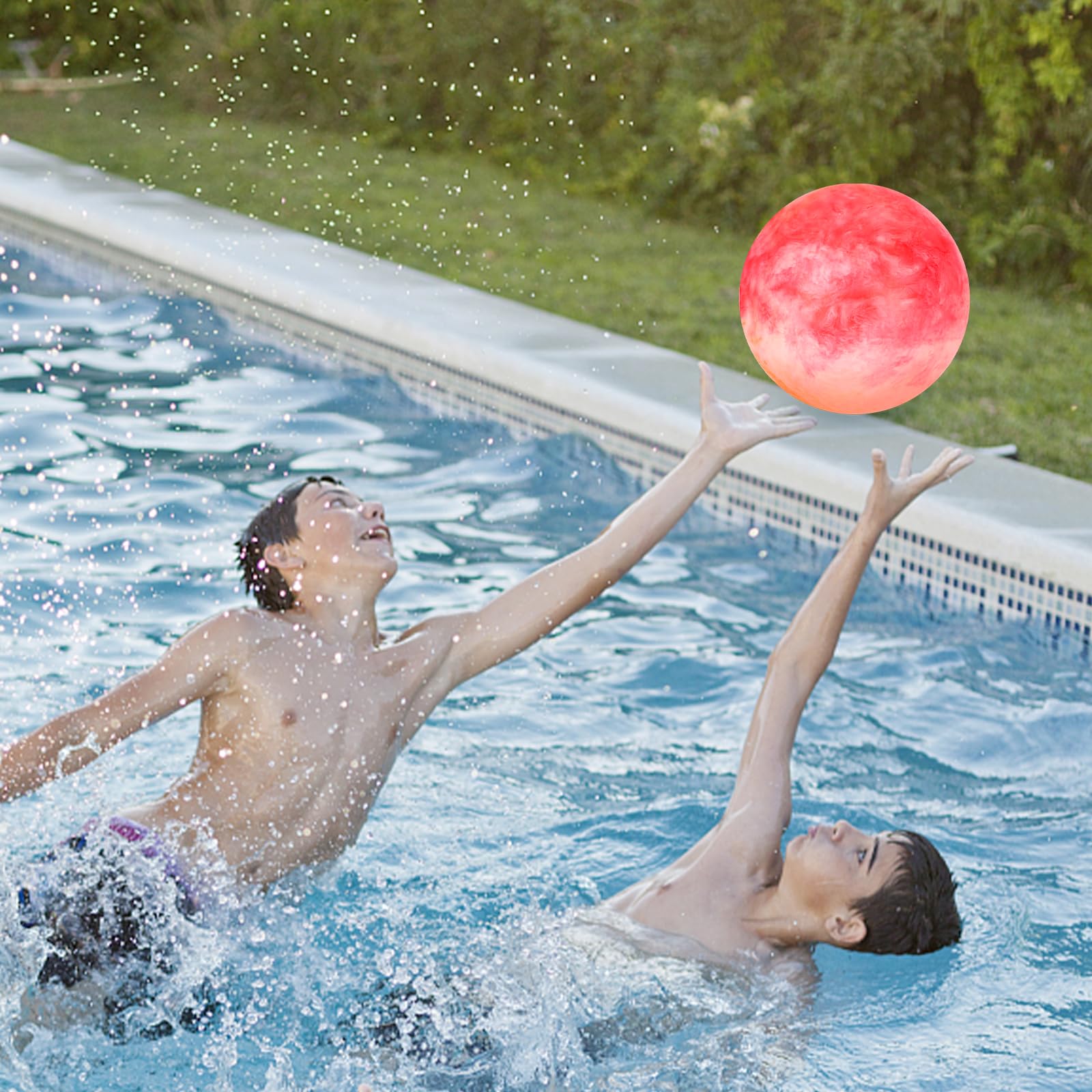 Pelota inflable para patio de recreo, 5 bolas hinchables marmoleadas de 9 pulgadas, pelotas sensoriales de goma para niños y adultos, juegos de interiores y exteriores, regalos de fiesta en 4