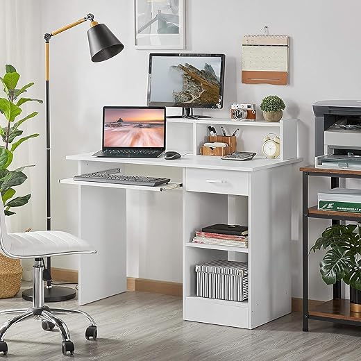 Furnilife Computer Desk with Shelf - 94 cm