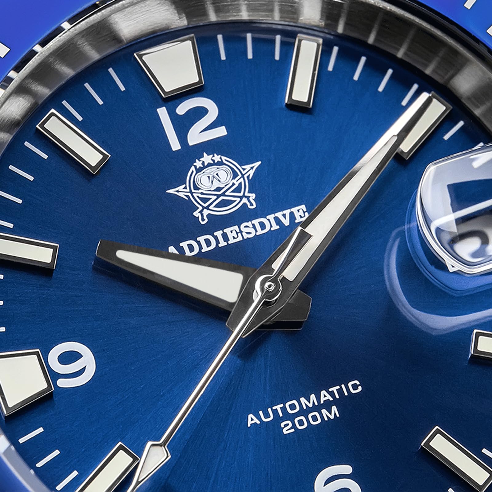 ADDIESDIVE Orologio subacqueo automatico da uomo, NH35A/8215, movimento zaffiro, lunetta girevole, luminoso, impermeabile fino a 200 m, facile da leggere, con numeri grandi, orologio subacqueo da uomo
