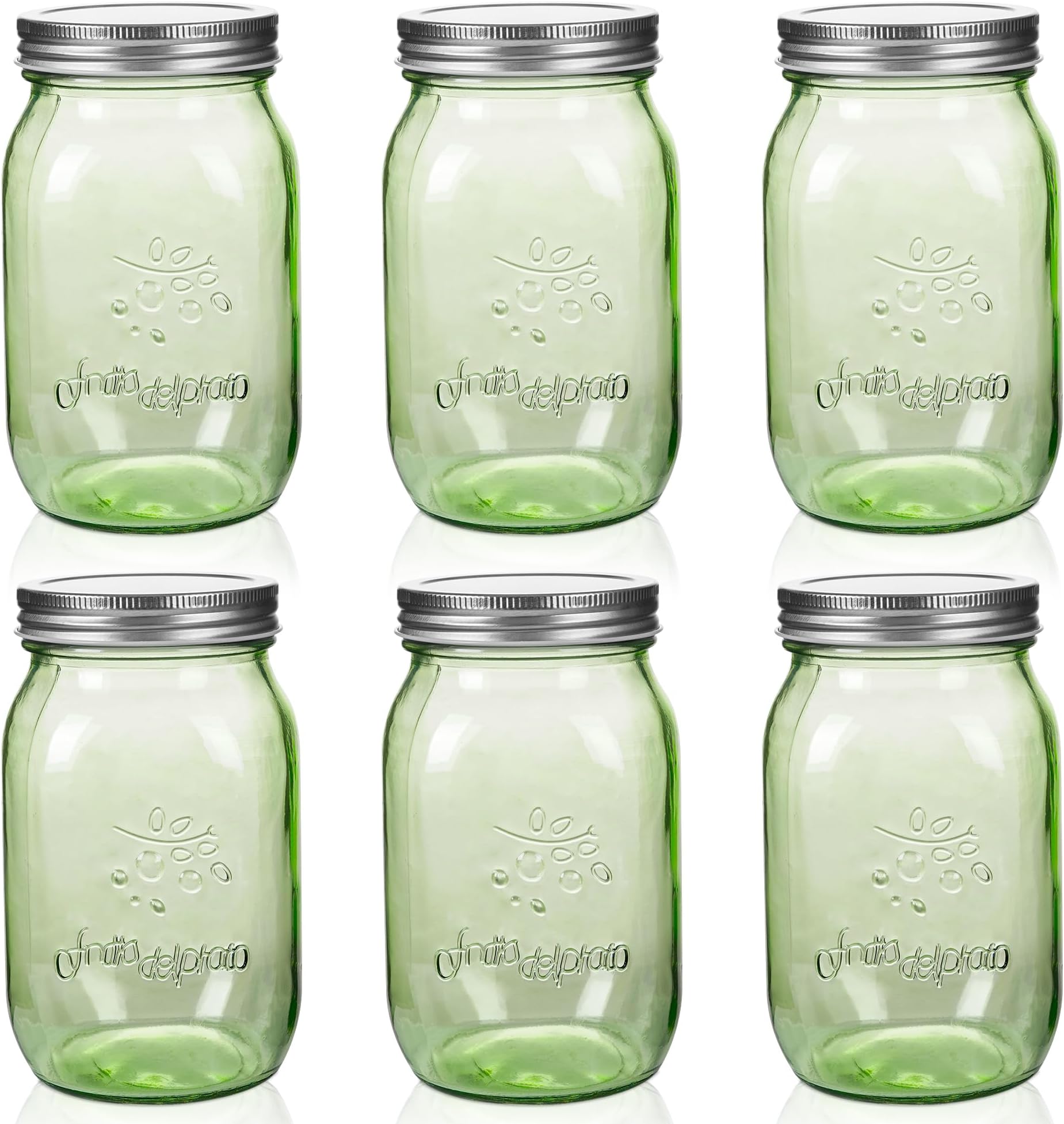 Amzcku 64 OZ Wide Mouth Mason Jars Half Gallon Large