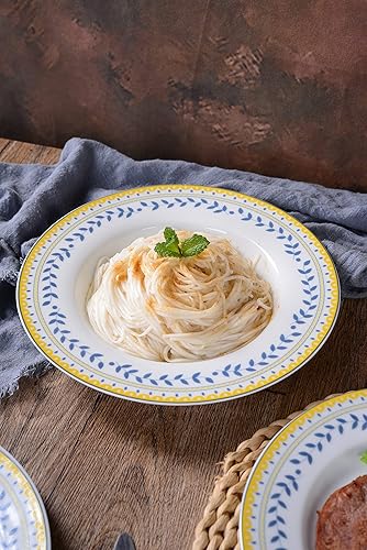 Miniatura 7 de Braque Platos de cerámica para pasta de 10 onzas, 8.5 pulgadas, juego de 6 unidades, para ensalada, platos llanos, aptos para microondas, horno y