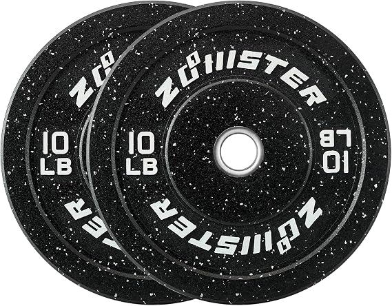 2-inch High Bounce Bumper Plates, Olympic Weight Plates with Steel Insert | ODOR-FREE, NOISE-REDUCING, ABSORB IMPACT, FLOOR-PROTECTIVE FOR WEIGHT LIFTING