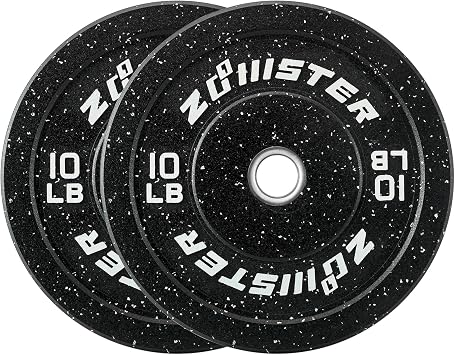 2-inch High Bounce Bumper Plates, Olympic Weight Plates with Steel Insert | ODOR-FREE, NOISE-REDUCING, ABSORB IMPACT, FLOOR-PROTECTIVE FOR WEIGHT LIFTING