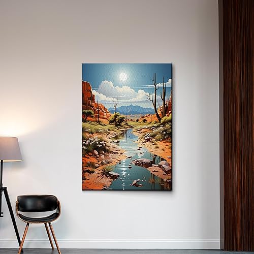 Miniatura 3 de Red Mesa, Archival Print of Landscape Prints of Red Mountain in Mesa, Arizona, Canvas, Wall Decor