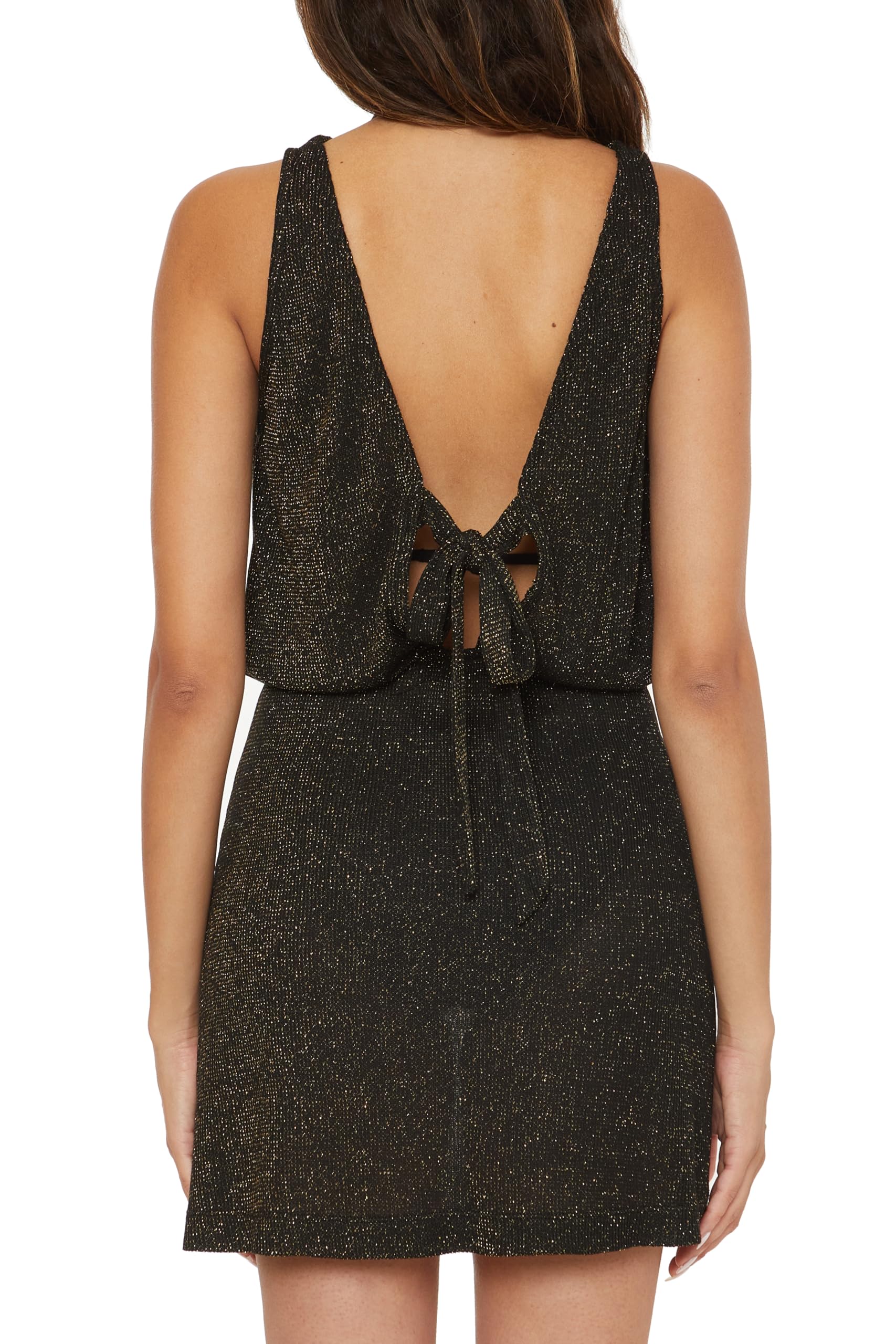 BECCA Damen Gilded Dress, Sexy, Beach Cover Ups for Women Badebekleidung, Schwarz, Medium