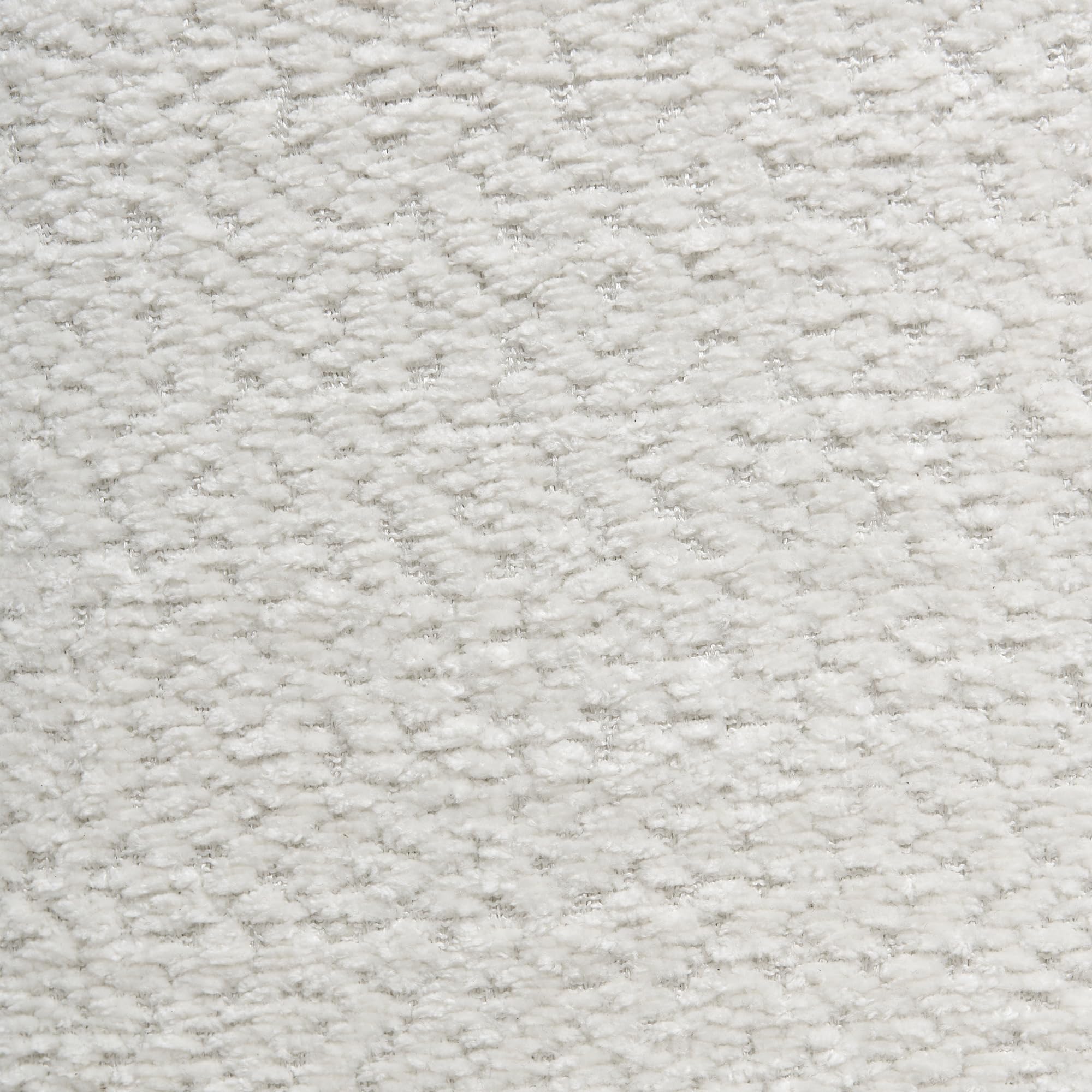 Beliani Sillón Giratorio Moderno con tapizado de Chenilla reposabrazos y Asiento Ancho salón Blanco Crema Kuolpa