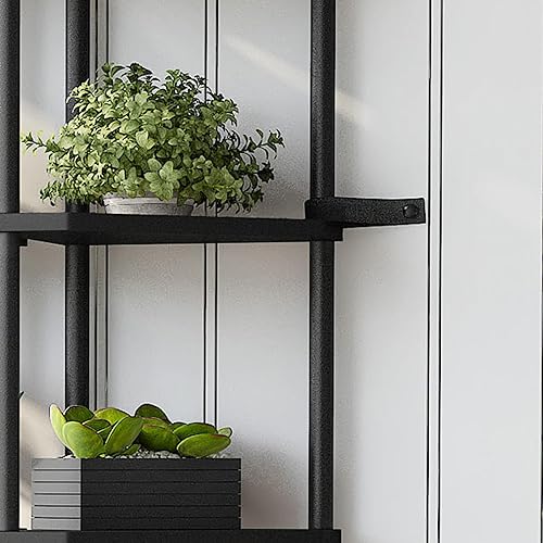 Miniatura 8 de Estante esquinero de 6 niveles, estante de pie de 66.5 pulgadas de alto, estante de exhibición estrecho, estantería de esquina moderna, soporte para