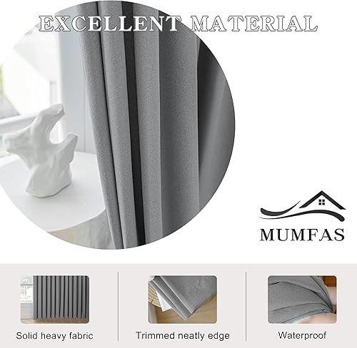 Miniatura 5 de Cortina plisada opaca para dormitorio, sala de estar, pasillo, con aislamiento térmico para oscurecer la habitación, panel de cortina para puerta de