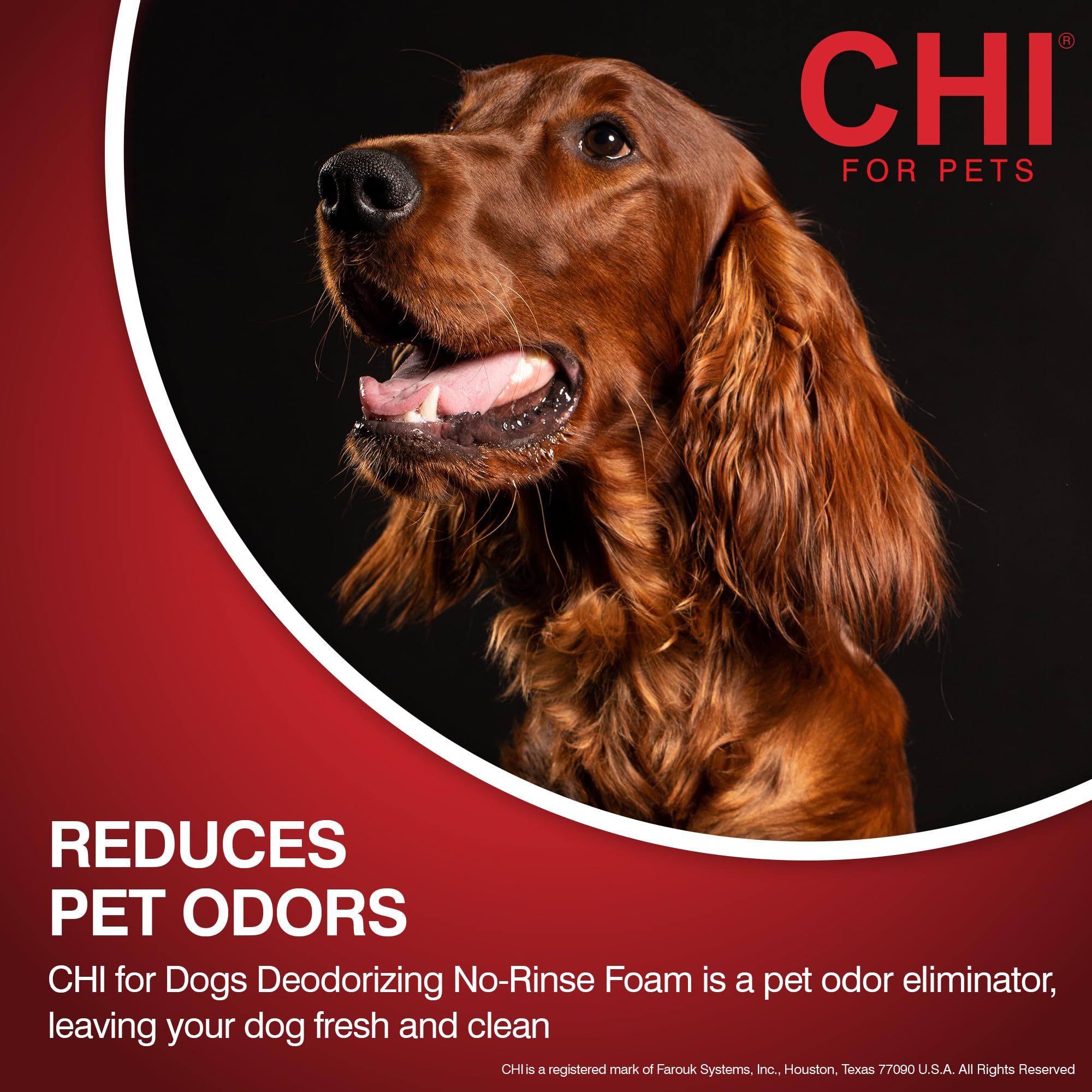 CHI for Dogs Deodorizing Waterless Foam Wash, No-Rinse Dry Shampoo for Dogs to Help Control Odor, Sulfate and Paraben Free, Waterless Pet Grooming, Pump Bottle, Made in The USA, 8 Fl Oz - image 5