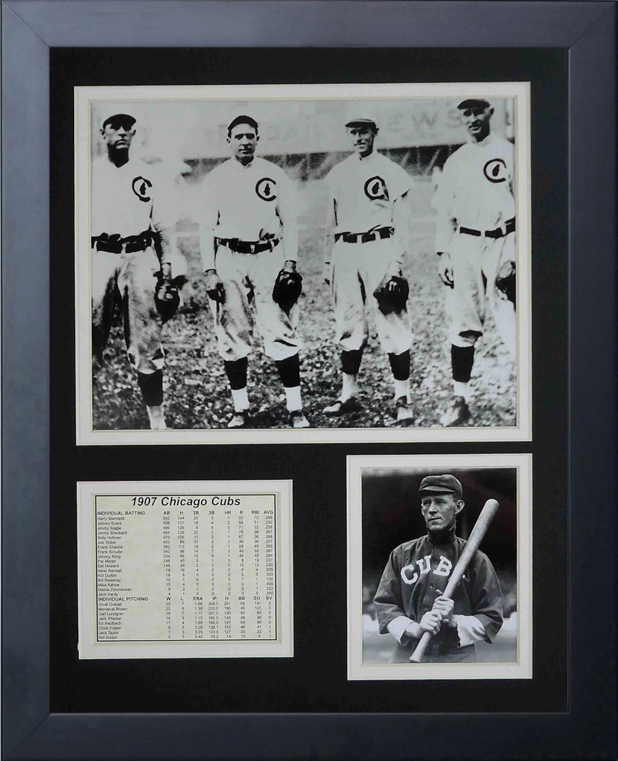 Legends Never Die 1907 Chicago Cubs Infield Framed Photo Collage, 11x14-Inch