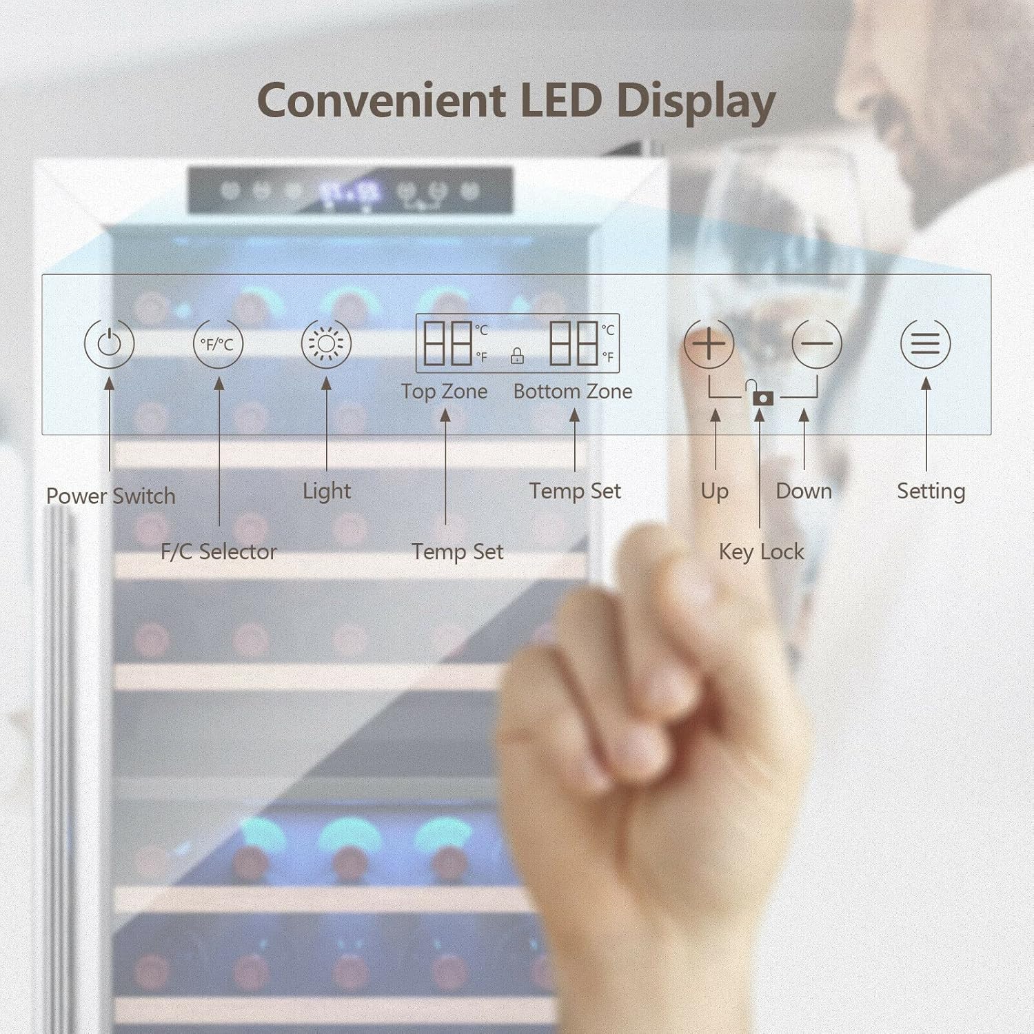 COSTWAY 20 Inch Refrigerator Freestanding Beverage