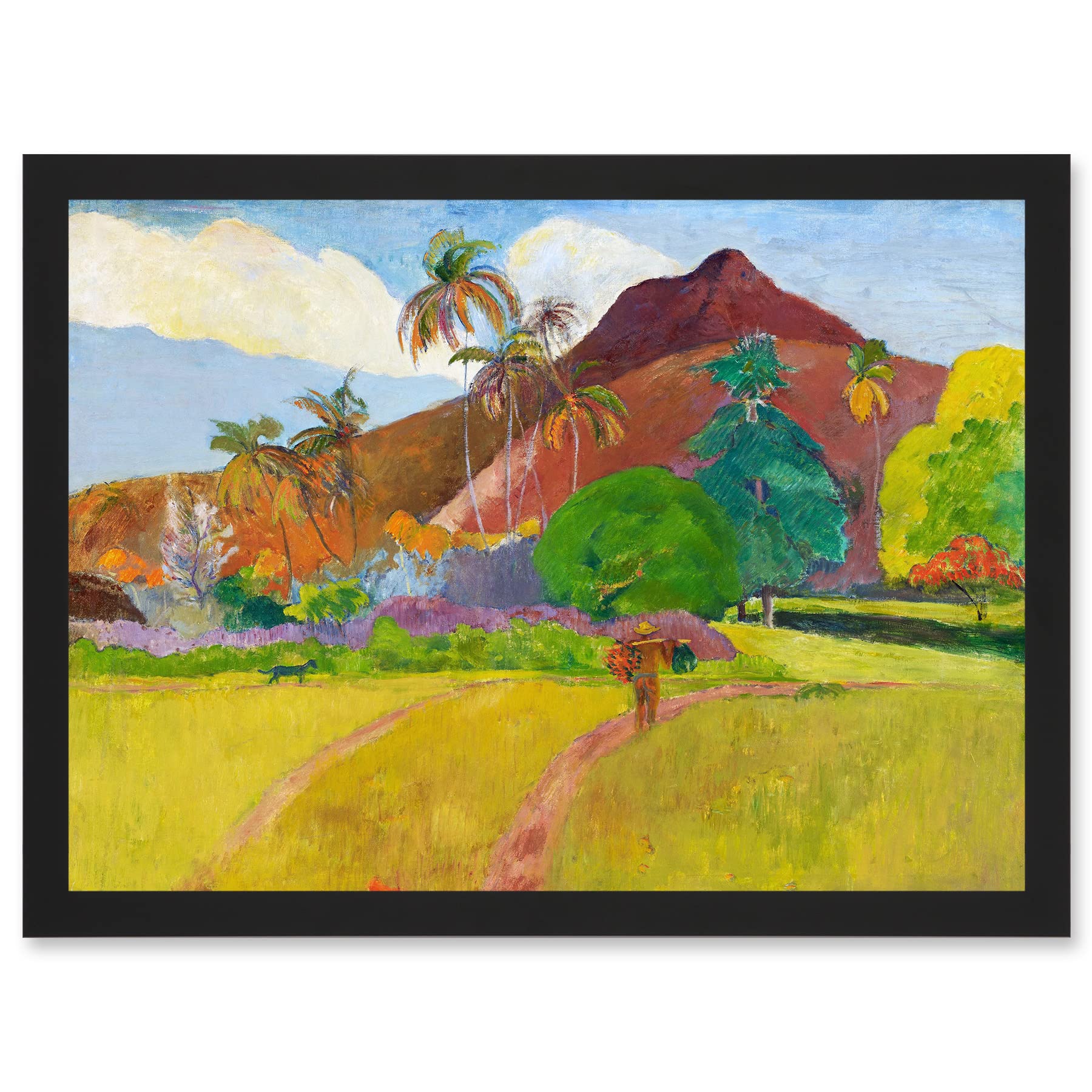 Artery8 Paul Gauguin Tahitian Landscape Painting Artwork Framed Wall Art Print A4