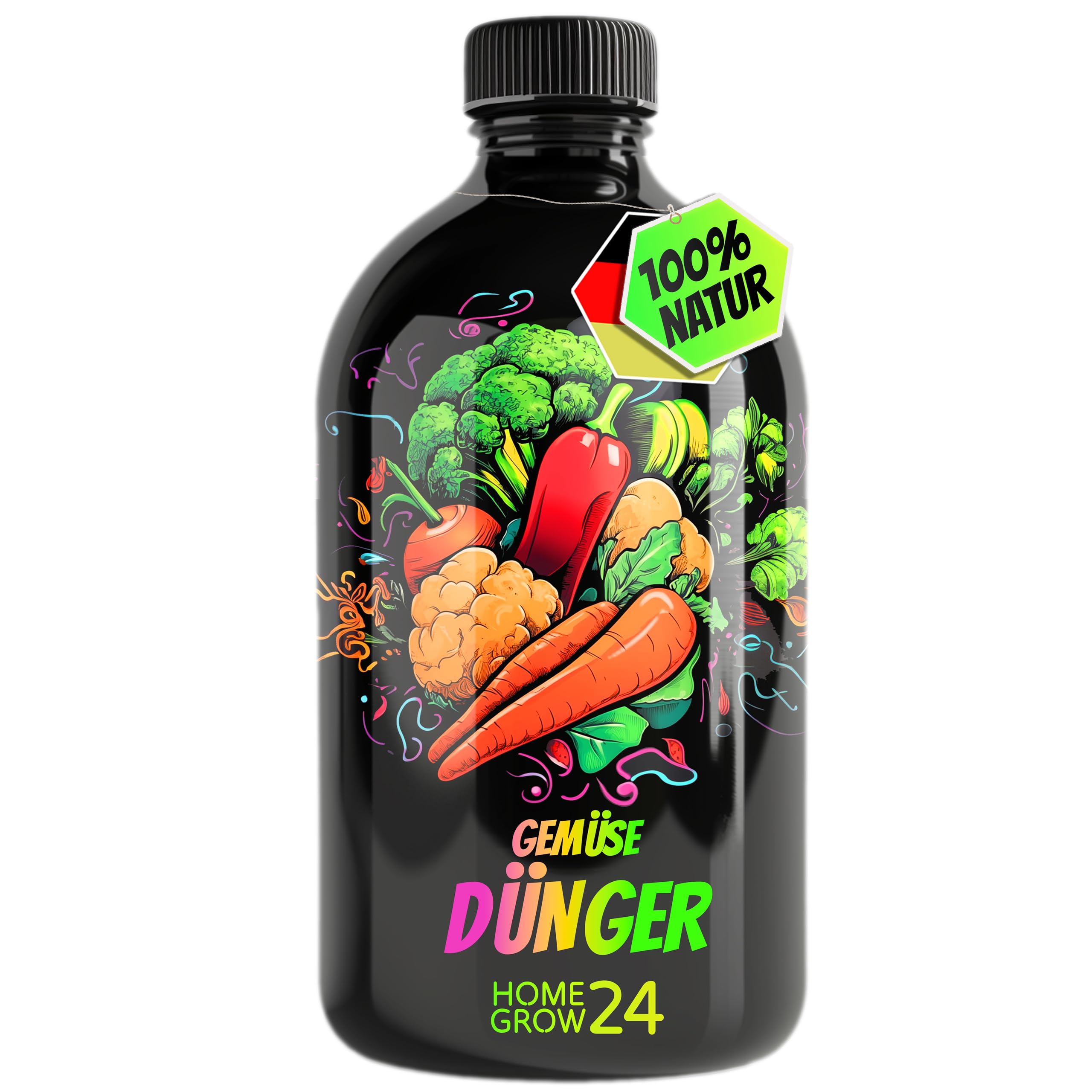 Homegrow24 Gemse Dnger, Dnger fr alle Gemsepflanzen, 500 ml,  Vitalstoffkomplex mit effektiven Mikroorganismen und organischer  Pflanzenkohle, 100% Natrlich, fr ppiges Wachstum : Amazon.de: Garten
