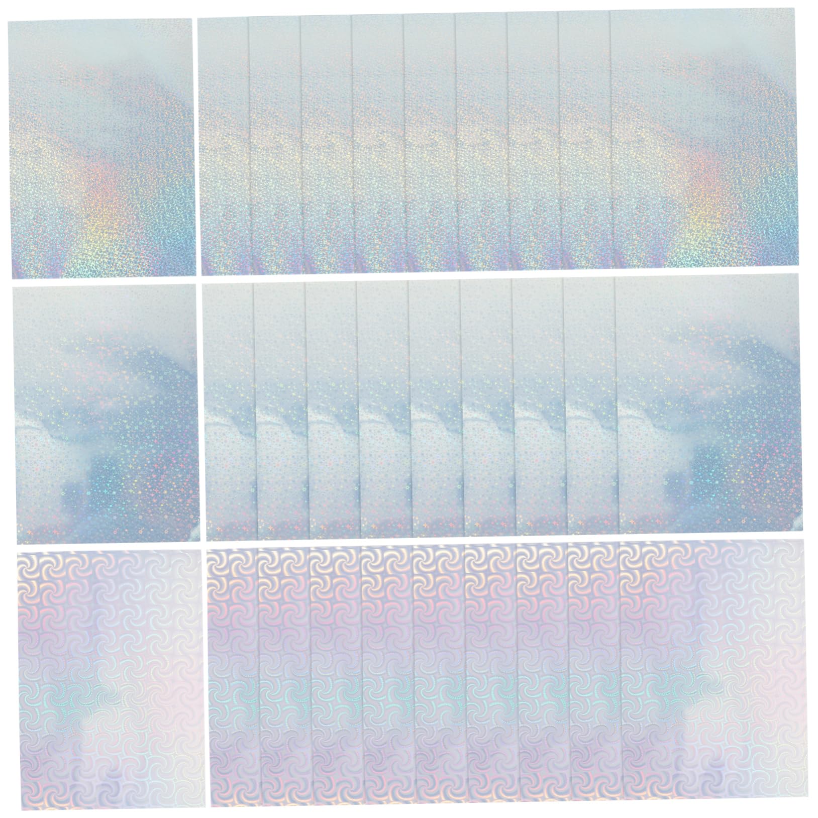 Uonlytech 30 Stück Teiliges Holografisches Selbstklebendes Stickerpapier Glänzend Bedruckbar für Tintenstrahldrucker Vielseitig für Basteln Etiketten Scrapbooking und Kommerzielle