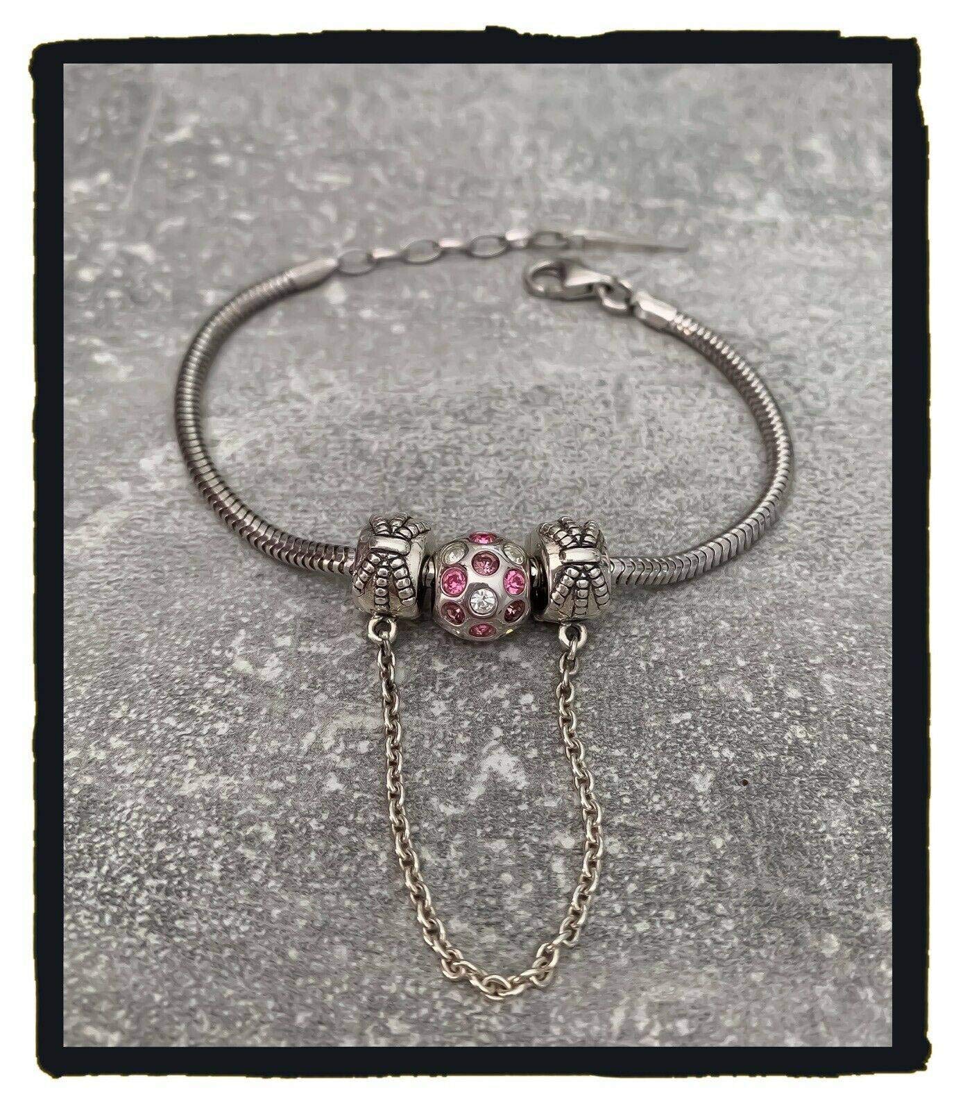 Bracciale con ciondolo a sfera sfaccettata, in argento rodiato 925/000