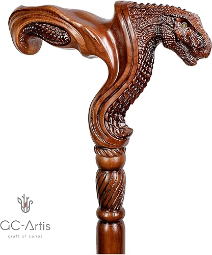 Miniatura 88 de Luxury Handmade Wooden Walking Cane – Premium Carved Solid Wood, Ergonomic Comfort Grip, Designer Canes for Men & Women, Elegant Fashionable Walking