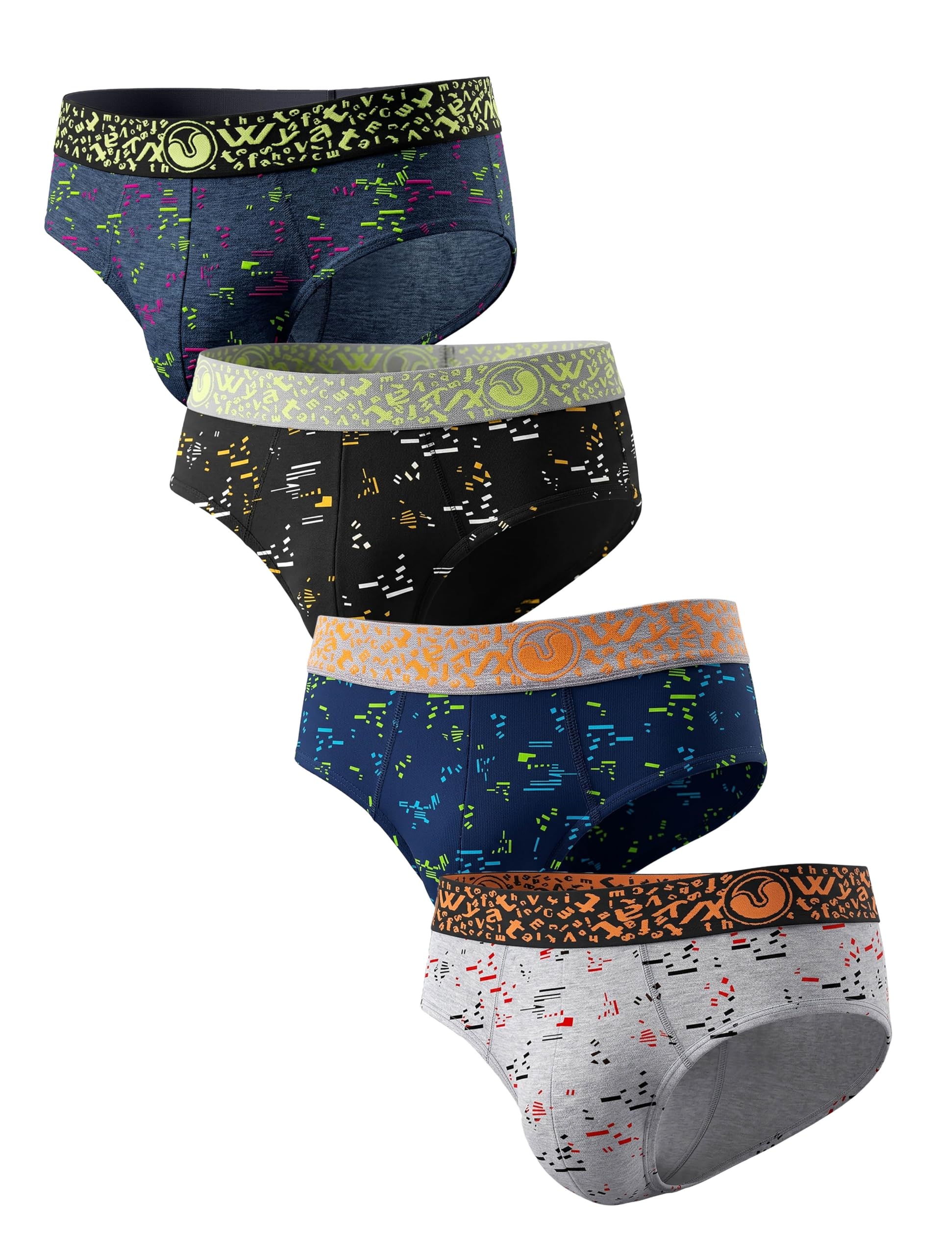 wyatt Mens Regular Multicolor Printed Brief(Pack of 4)-picture-10