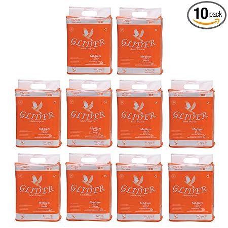 Glider Premium Adult Diaper Medium, Waist Size 76-114cm (30