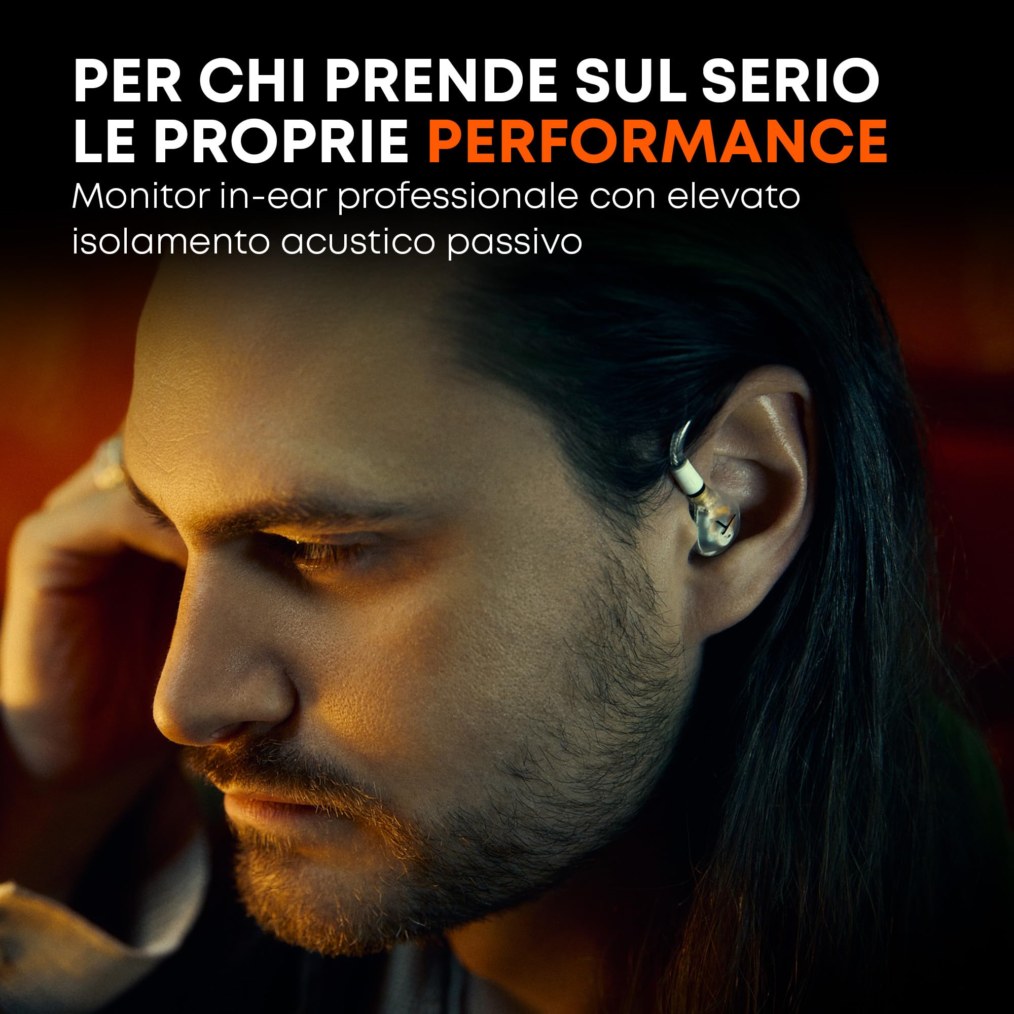 beyerdynamic DT 30 IE monitor in-ear professionale per palco e sala prove | Isolamento passivo fino a 39 dB, vestibilità ergonomica, cavo MMCX rimovibile, trasparente