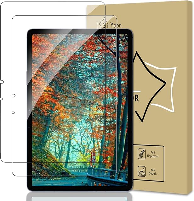 GiiYoon-2 PACK Screen Protector for Samsung Galaxy Tab S8 /S7 11 inch Tempered Glass Film [HD Crystal Clear] [Easy Installation] [Scratch Resistant] [9H Hardness] [Bubble Free]