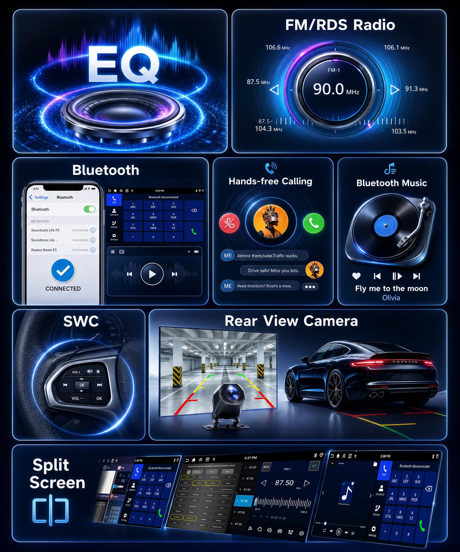 4+64G Radio de Coche para Fiat Panda 2013-2020 con Inalámbrica Carplay Android Auto Bluetooth, Motorsi Reproductor Multimedia con GPS Navegación/WiFi/Bluetooth/RDS/FM/SWC+Cámara Visión Trasera
