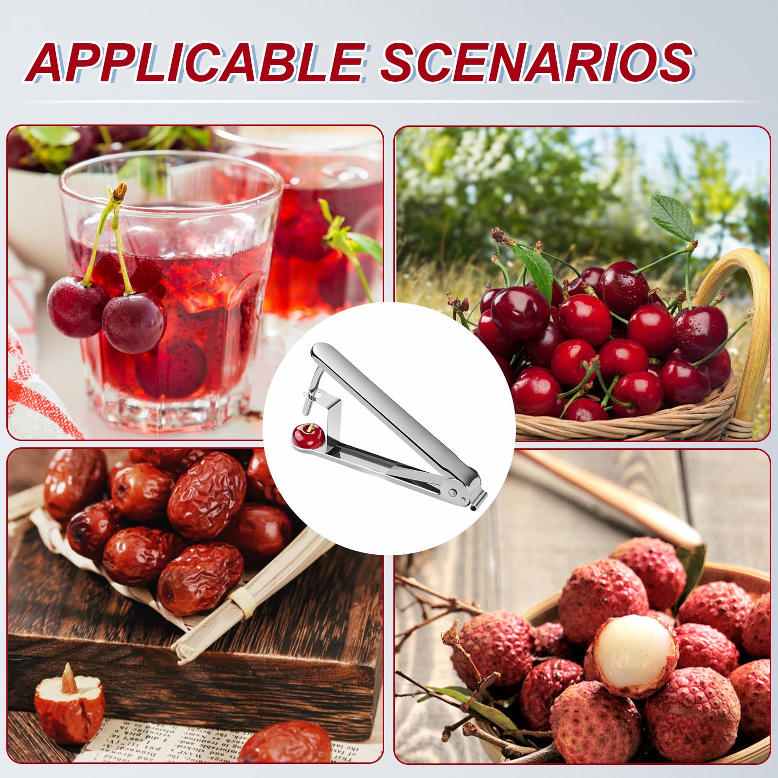 Deshuesadores De Cerezas De Acero Inoxidable 304, Herramienta Para Tartas Y Pasteles
