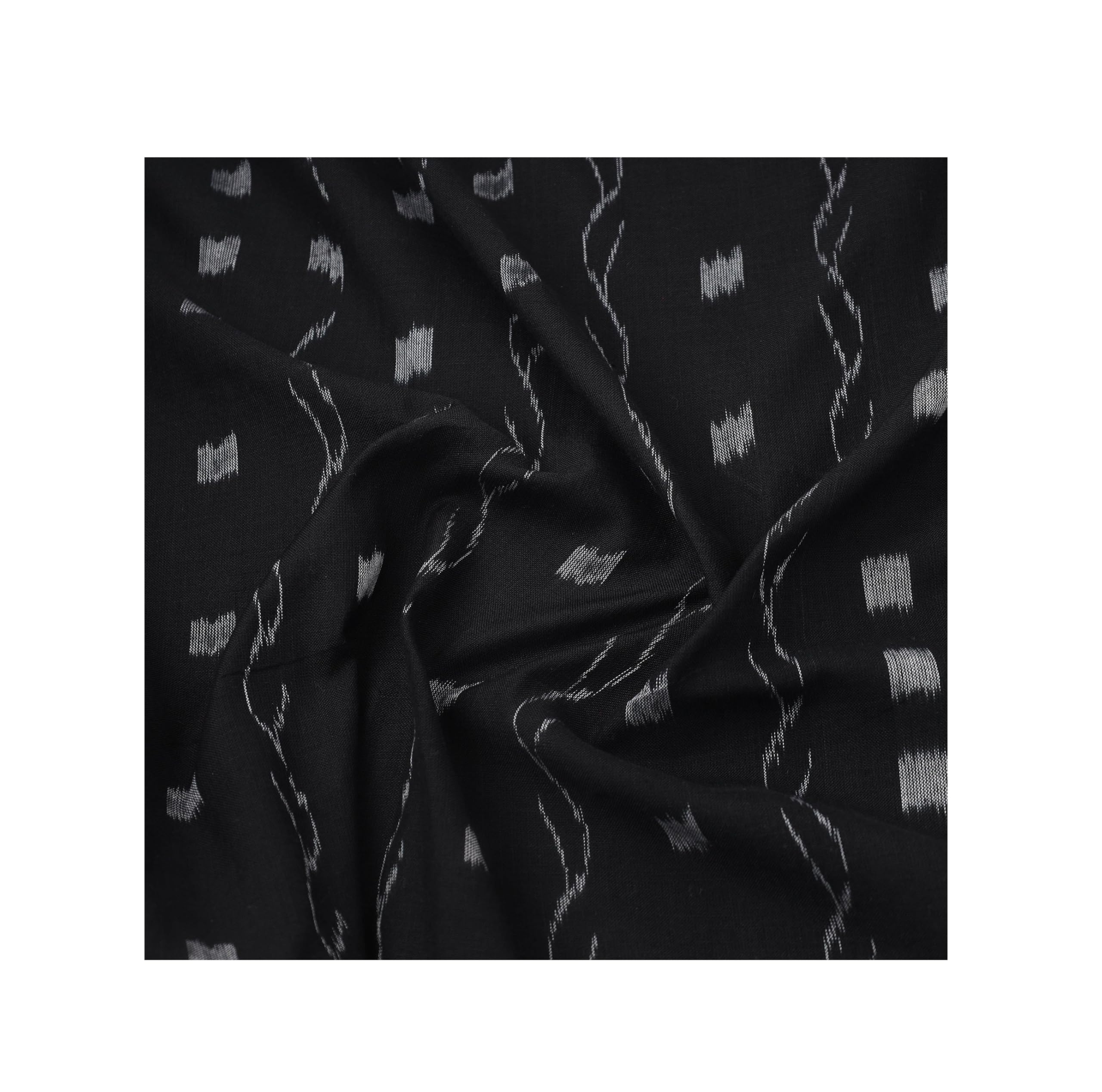 Premium Sambalpuri Ikat Weave Pure Handloom Cotton Shirt Fabric – Authentic Odisha Traditional Tie-Dye Craft, Soft & Breathable Natural Cotton Material for Custom Tailoring, Casual & Formal Wear-image-30