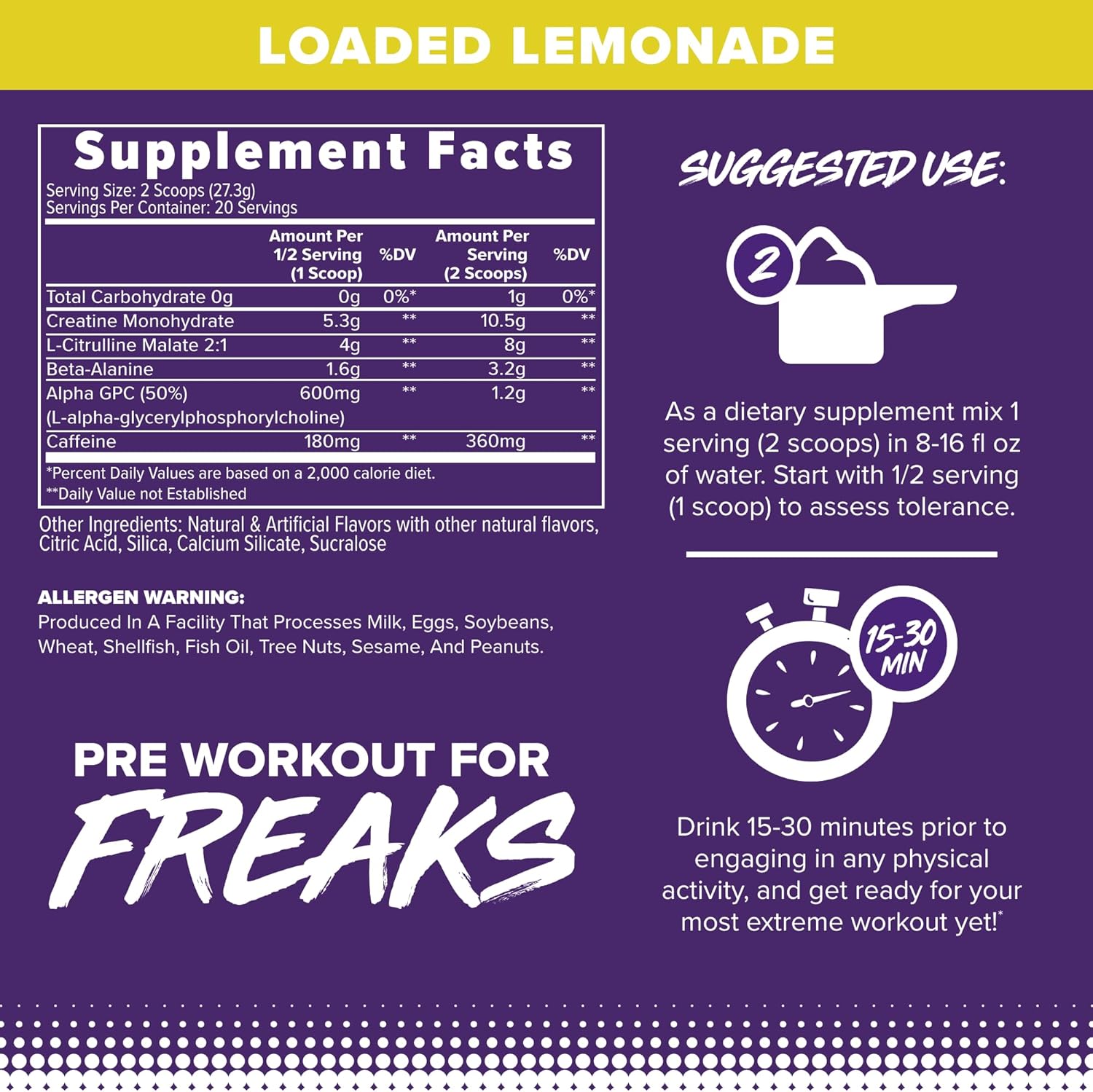 FINAFLEX Engage Pre Workout, Loaded Lemon - Train Harder, Longer & Stronger - Includes Creatine, Beta-Alanine, Alpha GPC, Citrulline & Caffeine - 20 Servings - Image 2