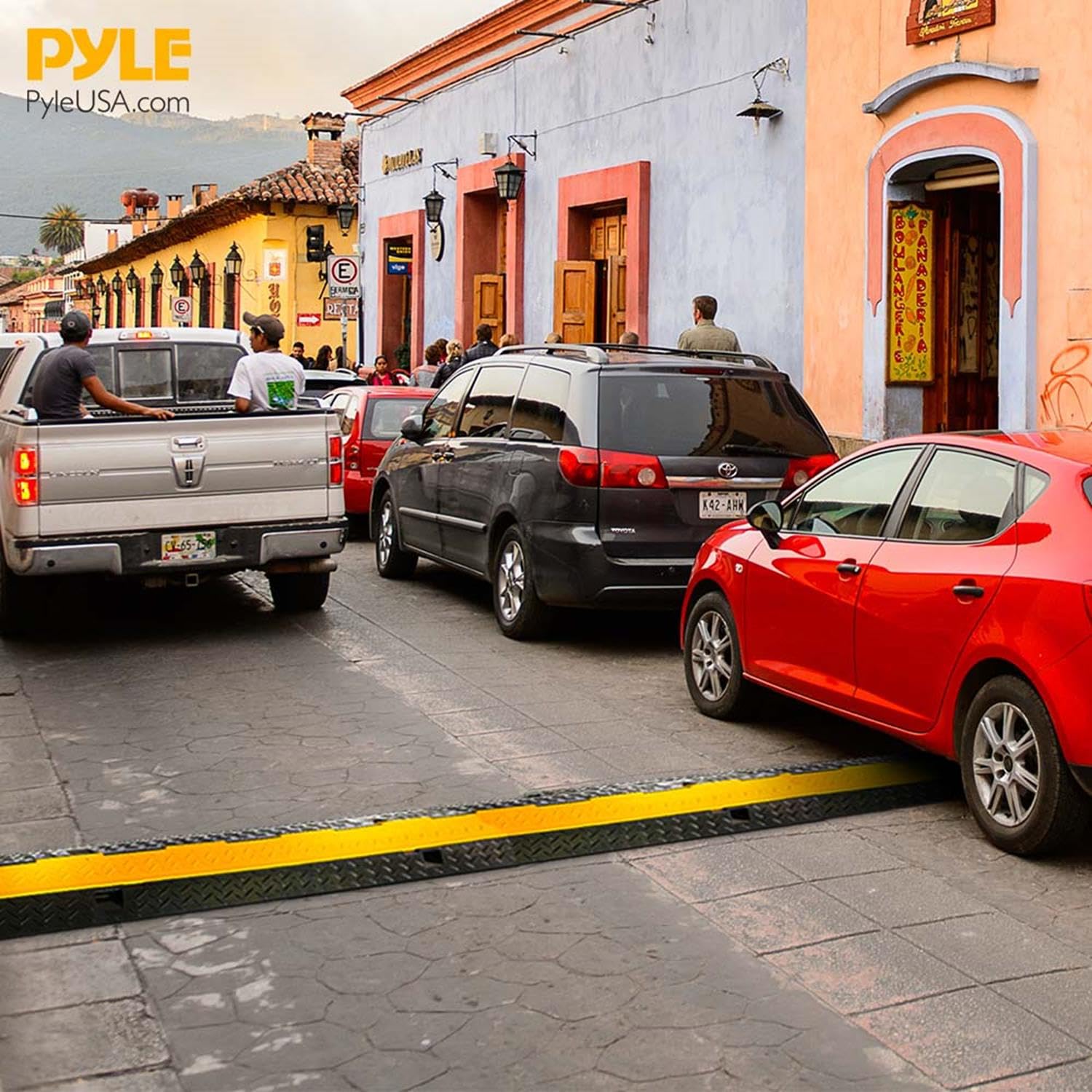 Pyle PCBLCO102X2 - Funda Protectora para rampa de Cables, Color Negro y Amarillo