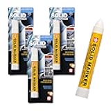 Sakura Solid Paint Markers with Twist Up Tip - Low Temperature Permanent Marker Pens - Window, Wood, & Glass Marker - White Paint - 3 Pack
