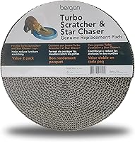 Bergan Turbo Scratcher Replacement Pads 2-Pack - Double-Sided Cat Scratch Pads for Coastal Turbo Toys